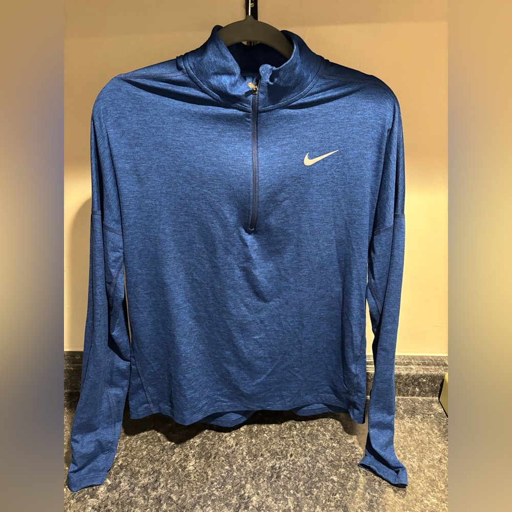 Nike Running Womens Blue Quarter Zip size M